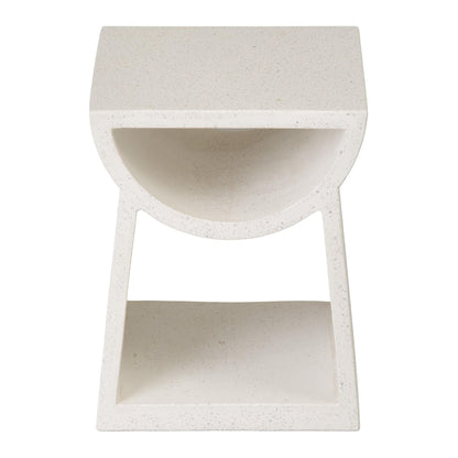 Ole White Terrazzo Garden Stool