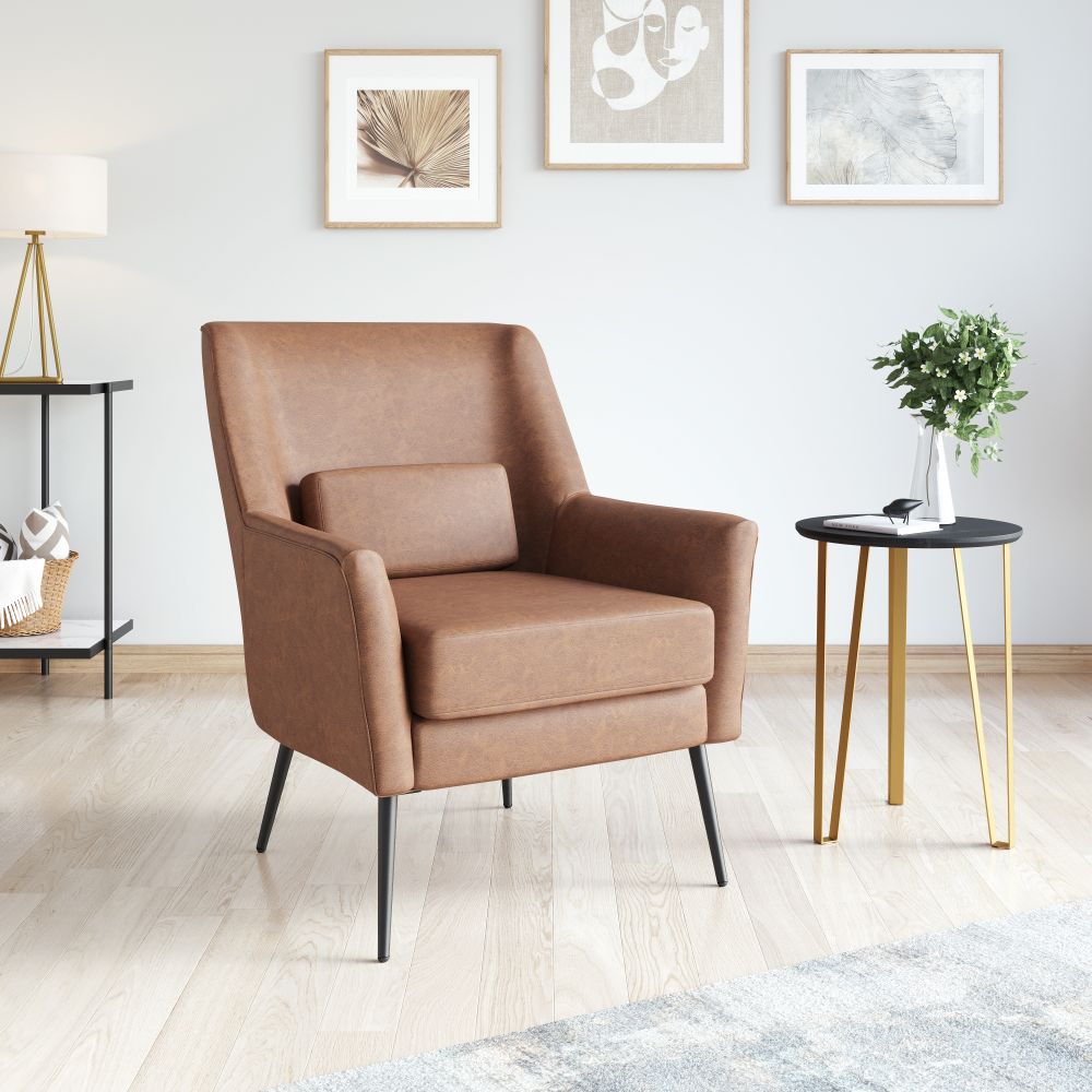 Ontario Faux Leather Accent Chair