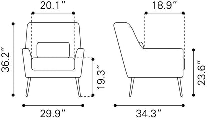 Ontario Faux Leather Accent Chair