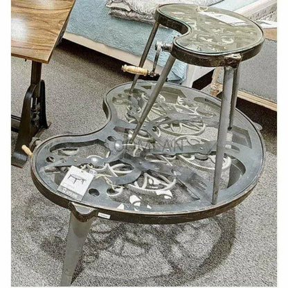 Orelan Antiqued Glass Moving Side Table