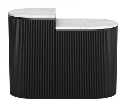 Ormara Marble Top Oval Side Table 2PC