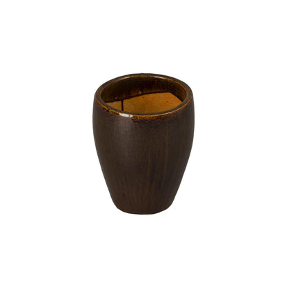 Ossal Brown Ceramic Outdoor Planter