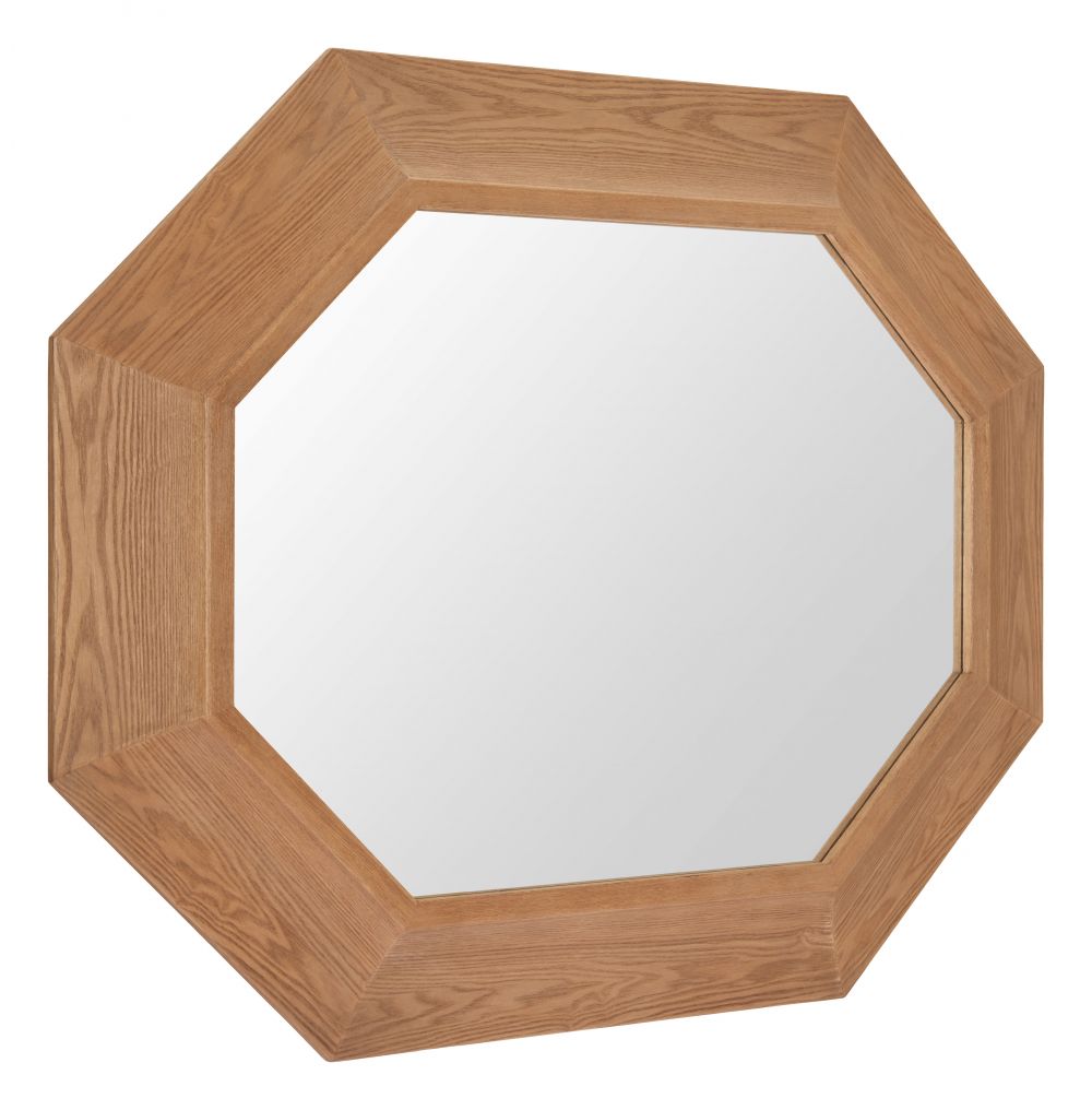 Otekant Natural Wood Frame Wall Mirror