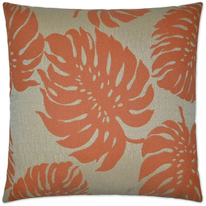 Outdoor Bay Palm Pillow - Orange