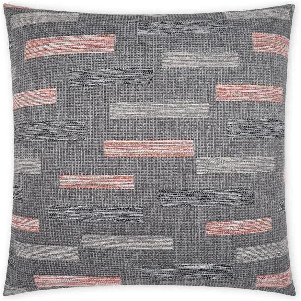 Outdoor Blockweave Pillow - Coral