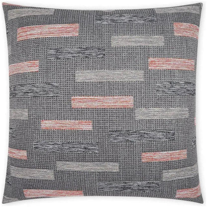 Outdoor Blockweave Pillow - Coral