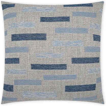 Outdoor Blockweave Pillow - Indigo
