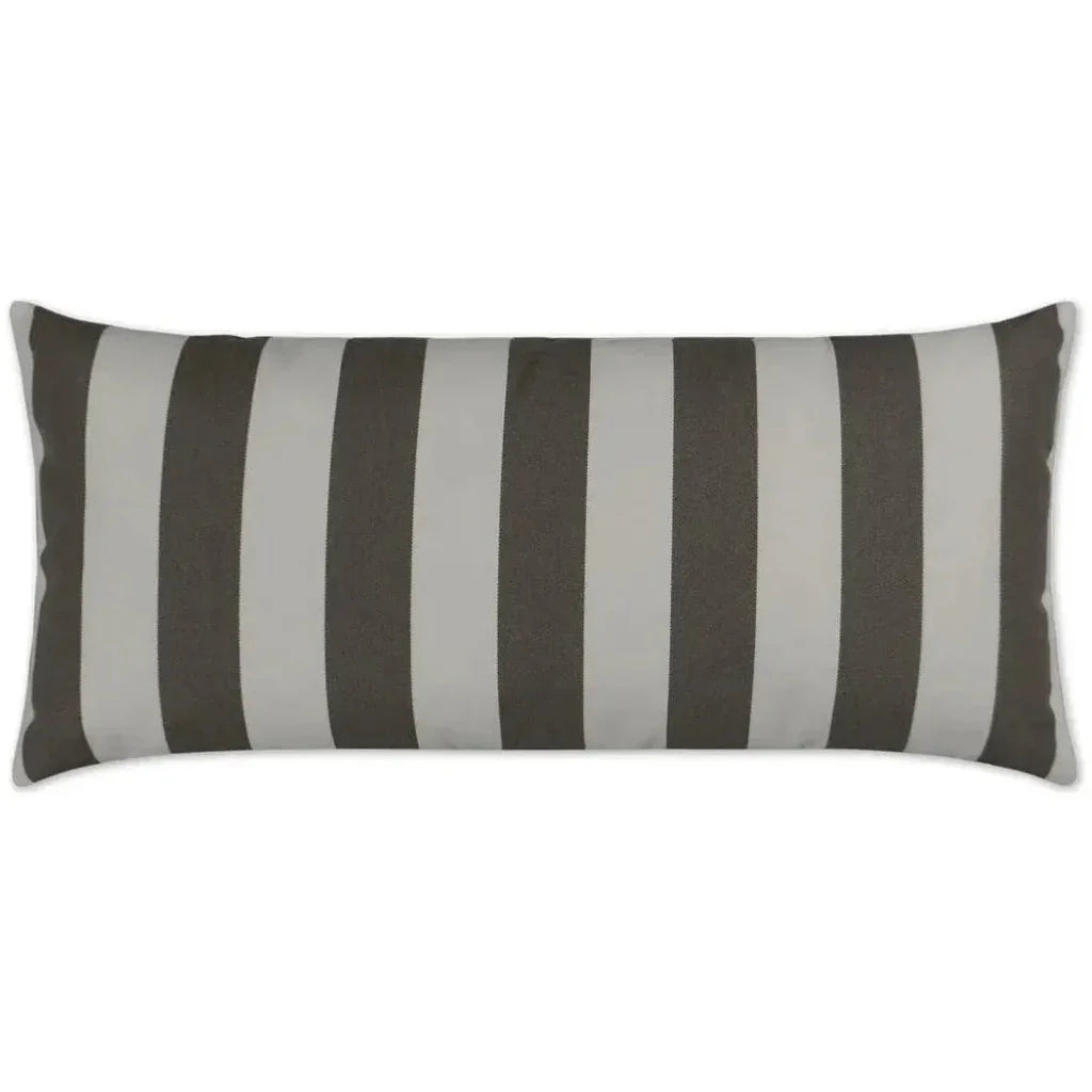 Outdoor Café Stripe Lumbar Pillow - Driftwood