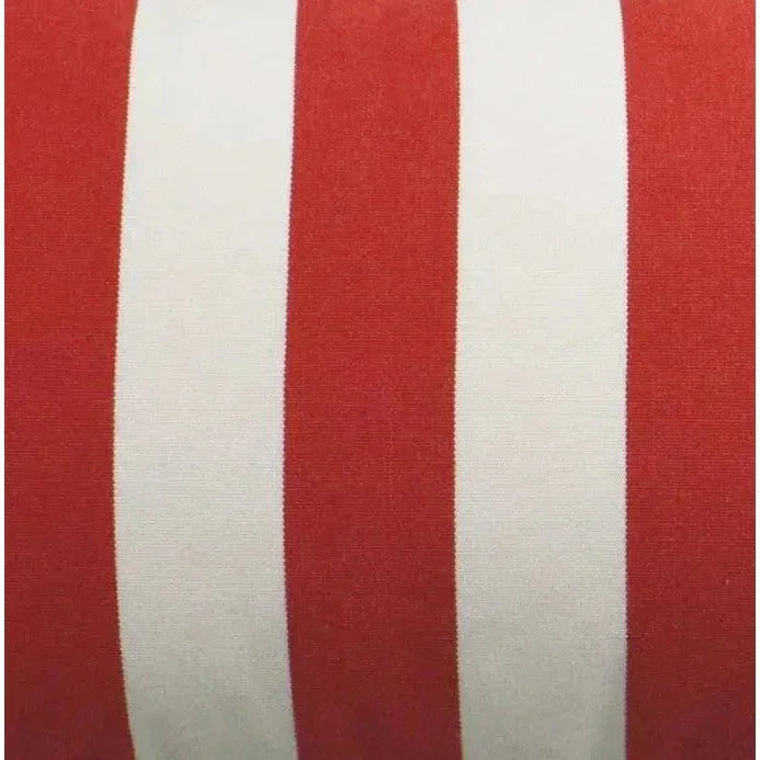 Outdoor Café Stripe Lumbar Pillow - Red