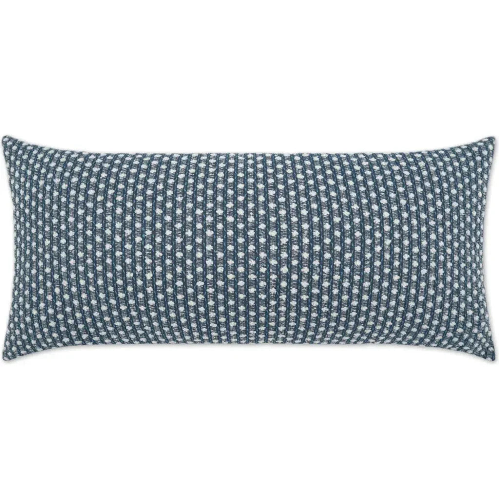 Outdoor Dot Dash Lumbar Pillow - Blue