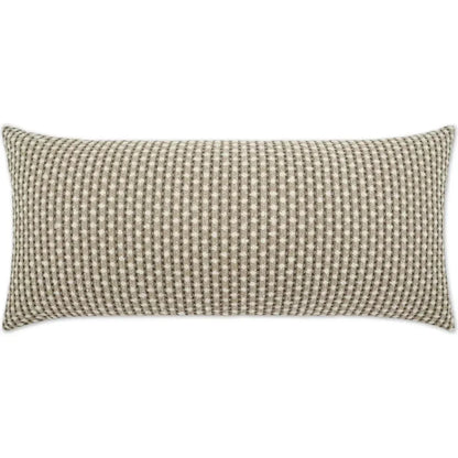 Outdoor Dot Dash Lumbar Pillow - Taupe