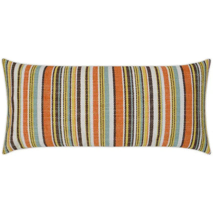 Outdoor Fancy Stripe Lumbar Pillow - Multi