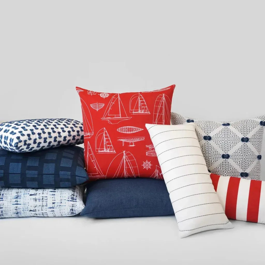 Outdoor Fifi Lumbar Pillow - Indigo