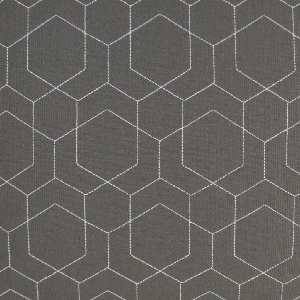 Outdoor Hex Quilt Pillow - Grey
