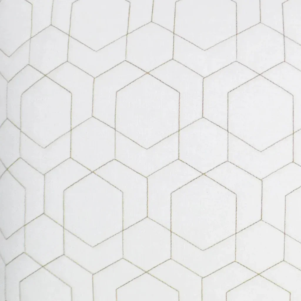 Outdoor Hex Quilt Pillow - White
