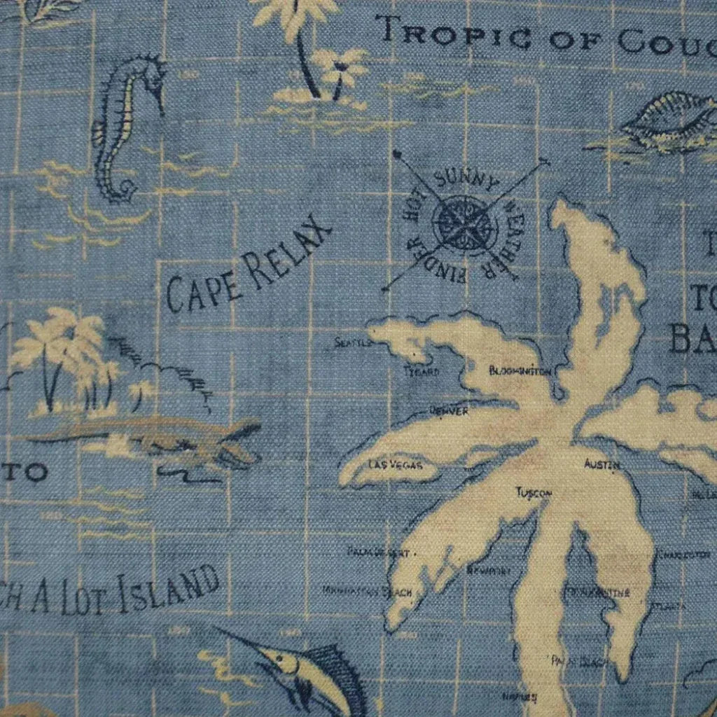 Outdoor Island Song Pillow - Ocean