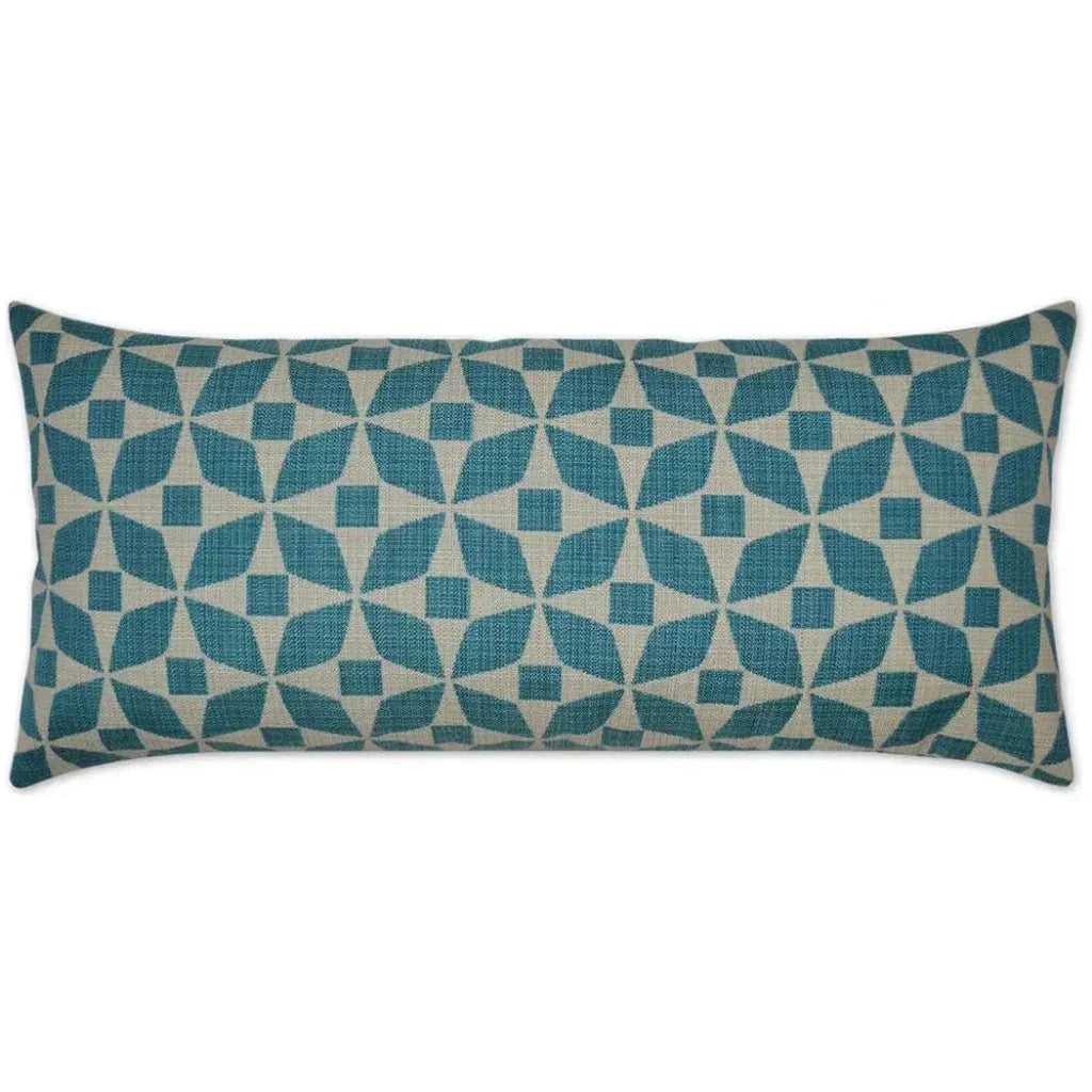 Outdoor Marquee Lumbar Pillow - Turquoise