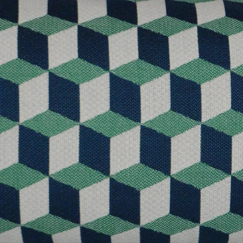 Outdoor Puzzle Lumbar Pillow - Emerald