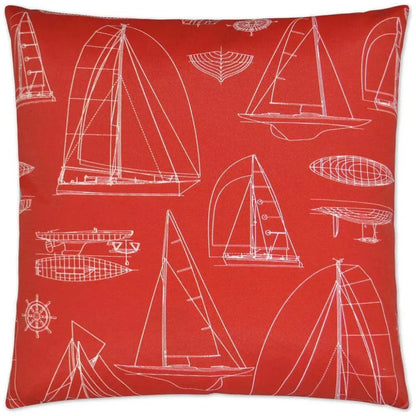 Outdoor Sailing Pillow - Red