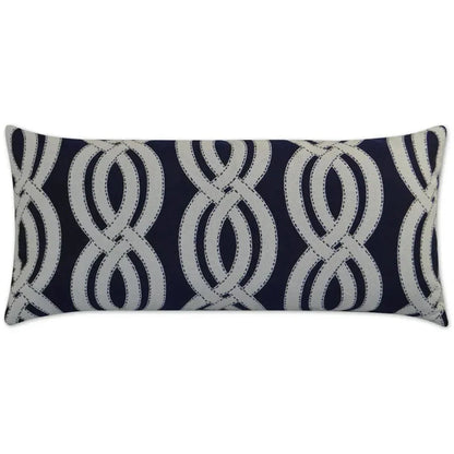 Outdoor Sea Shore Lumbar Pillow - Navy