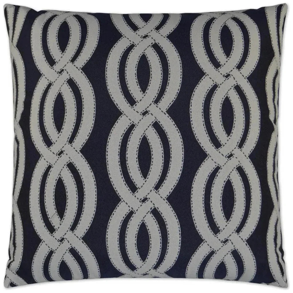 Outdoor Sea Shore Pillow - Navy