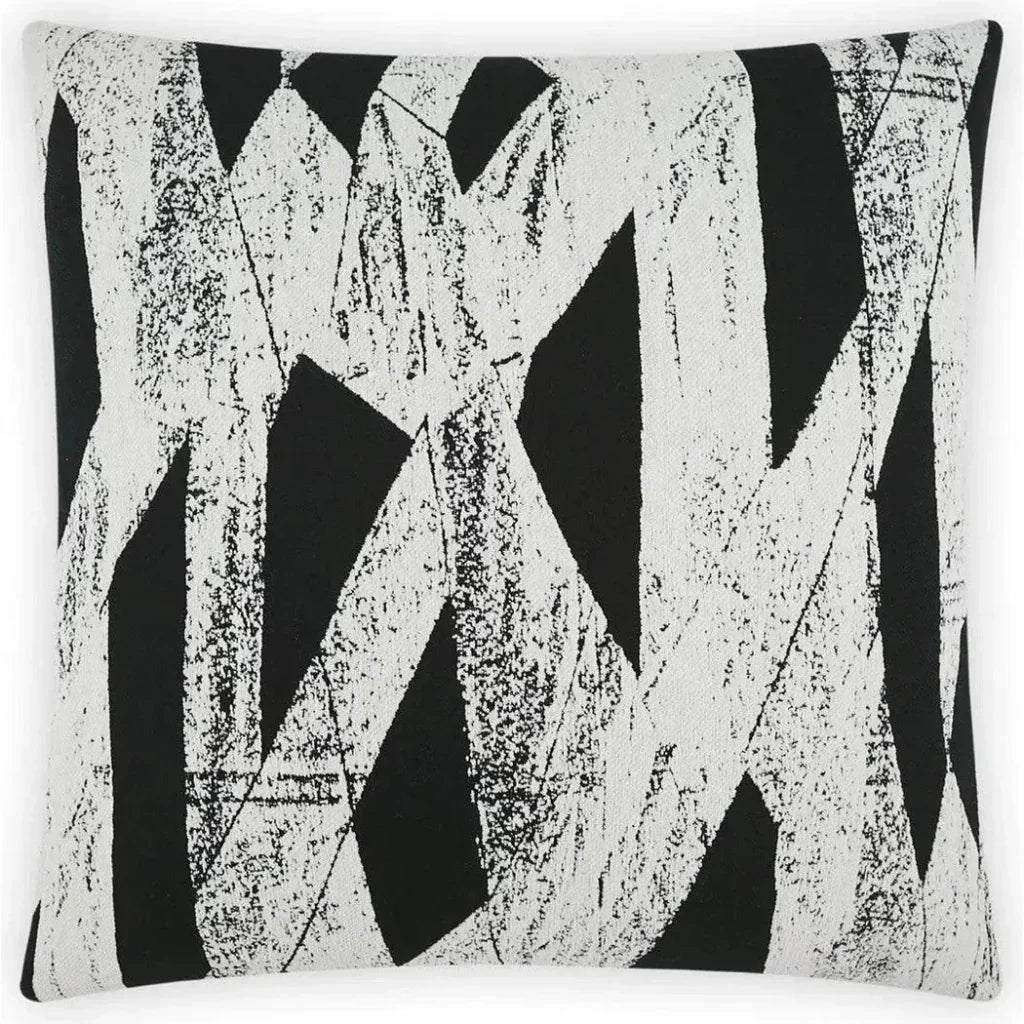 Ozone Ebony Black Throw Pillow With Insert