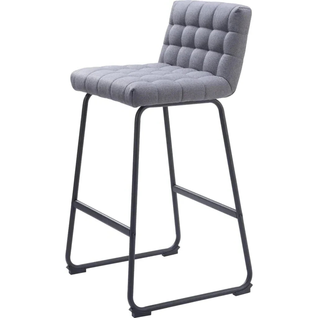 Pago Grey Performance Fabric Barstool (Set of 2)