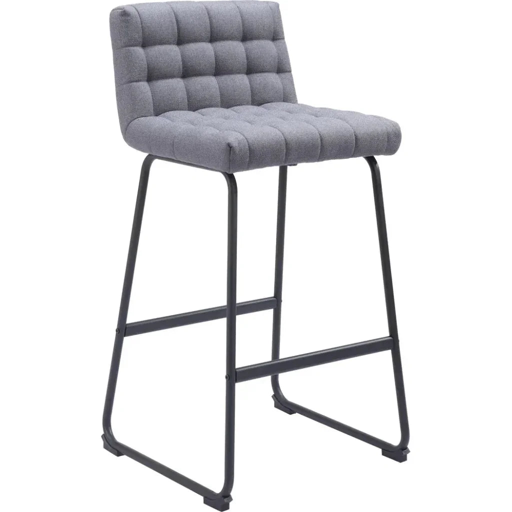 Pago Grey Performance Fabric Barstool (Set of 2)