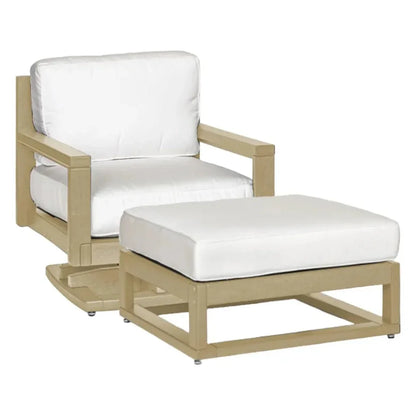 Palm Beach Poly Lumber Rocker Chair & Ottoman Set