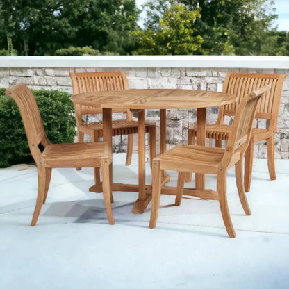 Palm Teak Armless Outdoor Dining Chair