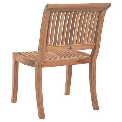 Palm Teak Armless Outdoor Dining Chair