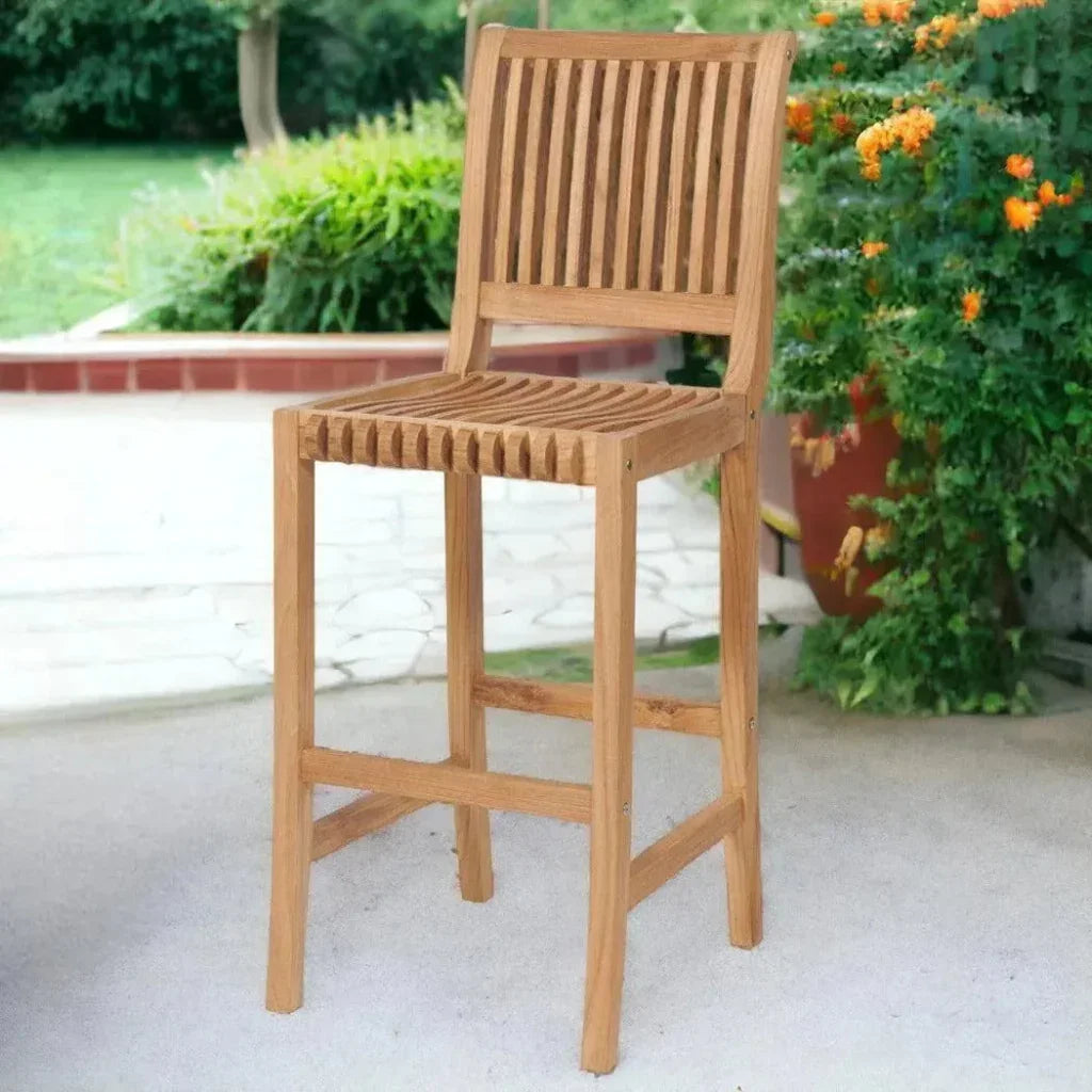 Palm Teak Outdoor Bar Chair