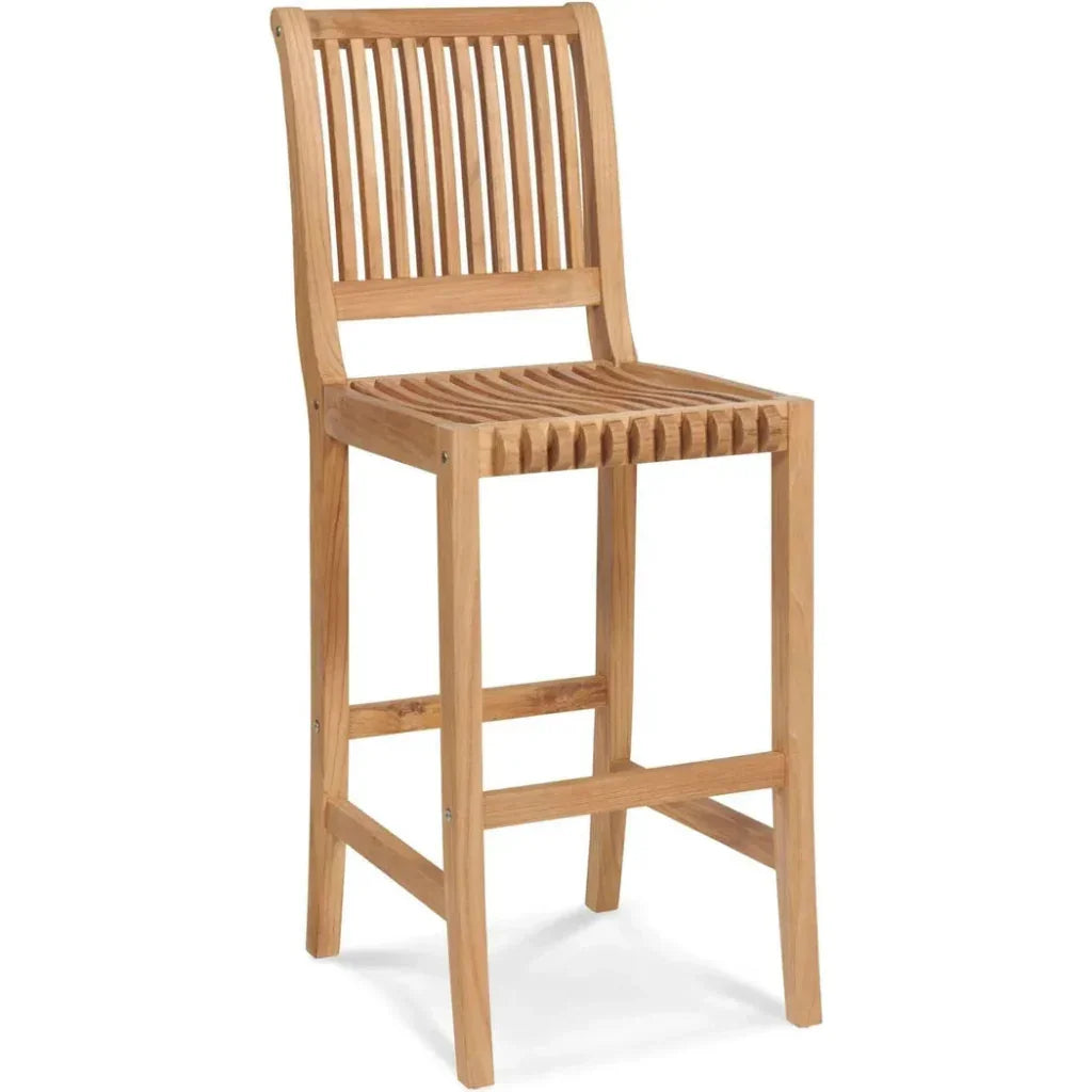Palm Teak Outdoor Bar Chair