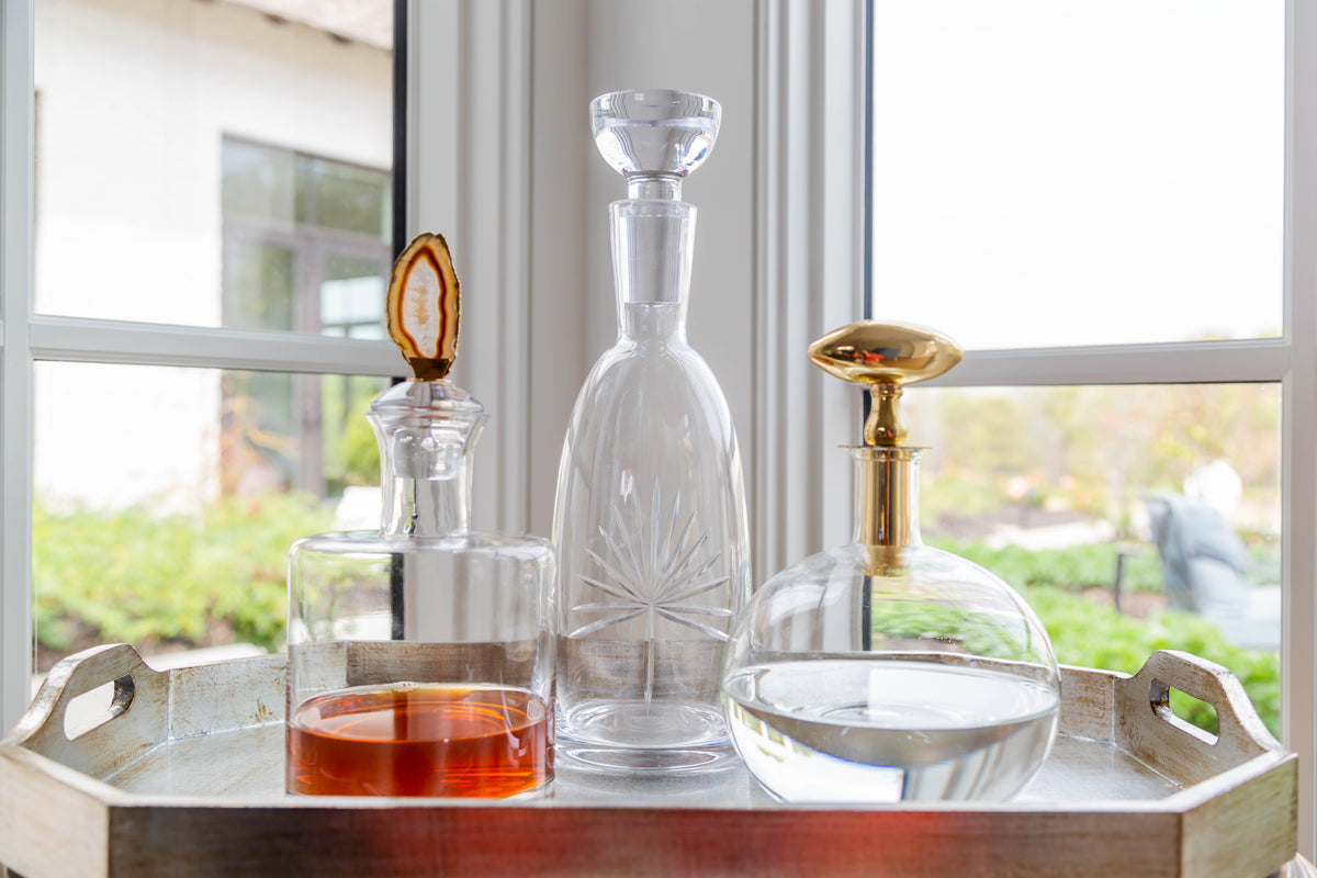 Palmetto Clear Glass Decanter