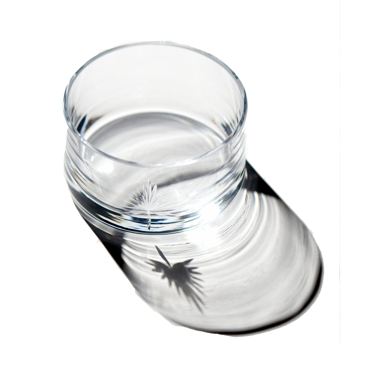 Palmetto Clear Glass Wine Coaster (Set of 2)