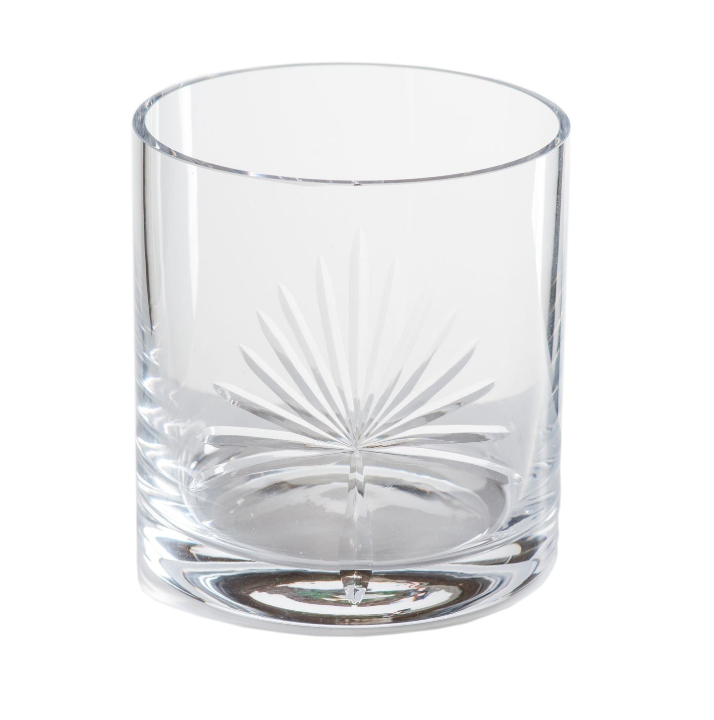 Palmetto Double Old fashion Glass Wine Coaster 4PC
