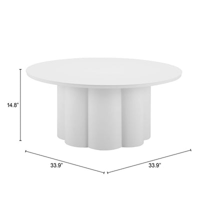 Palmier Aluminum White Coffee Table