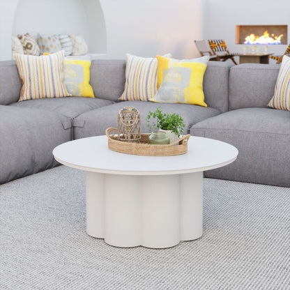 Palmier Aluminum White Coffee Table