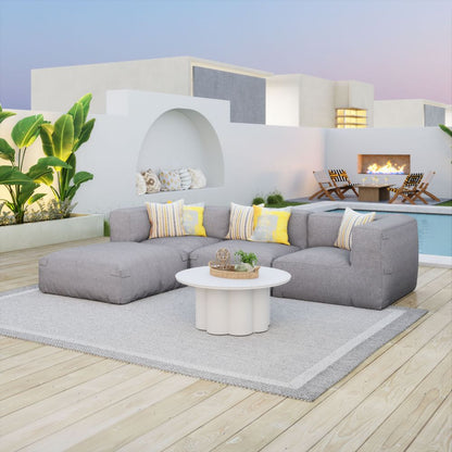 Palmier Aluminum White Coffee Table