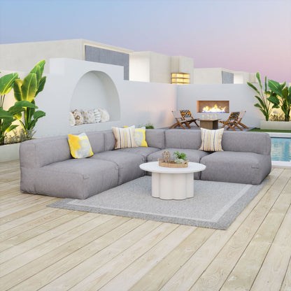 Palmier Aluminum White Coffee Table