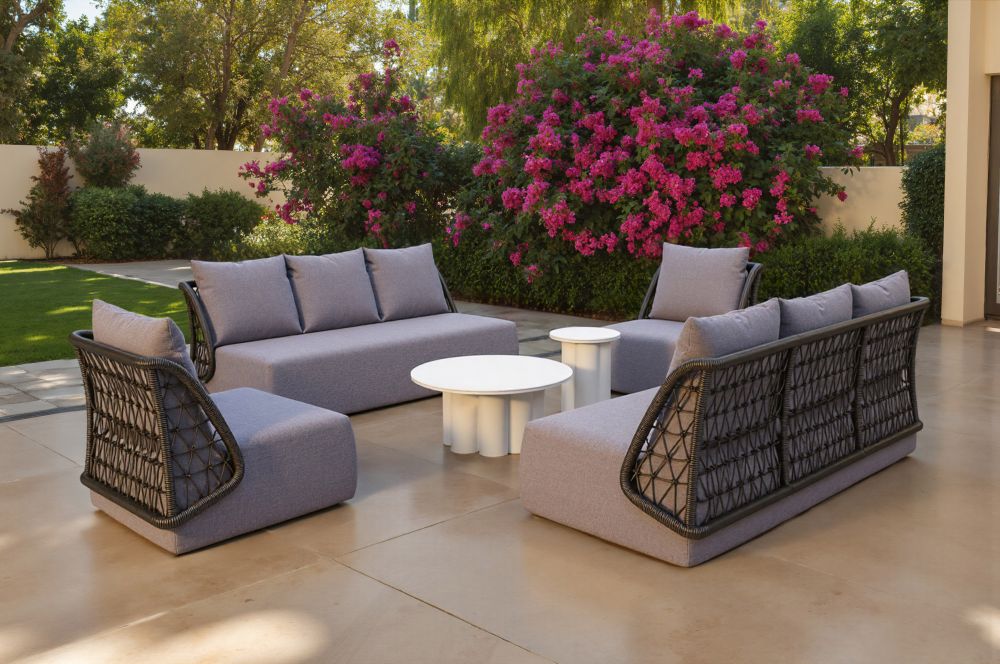 Palmier Aluminum White Coffee Table