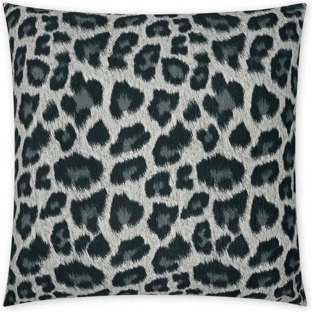 Panthera Domino Animal Grey Large Throw Pillow Insert