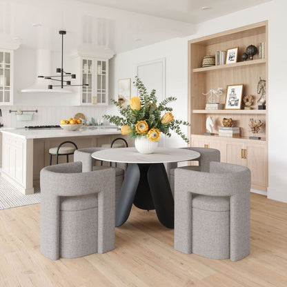 Papua Grey Performance Fabric Dining Chair