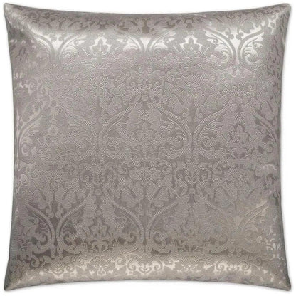Parisian Silver Throw Pillow With Insert