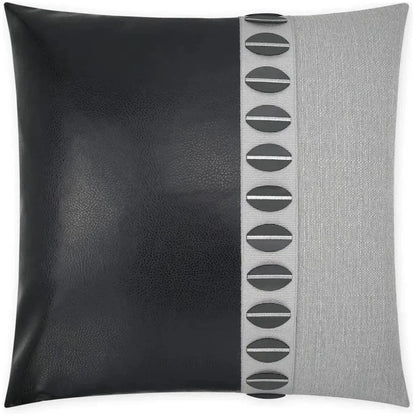 Paros Black Band Black Silver Large Throw Pillow Insert
