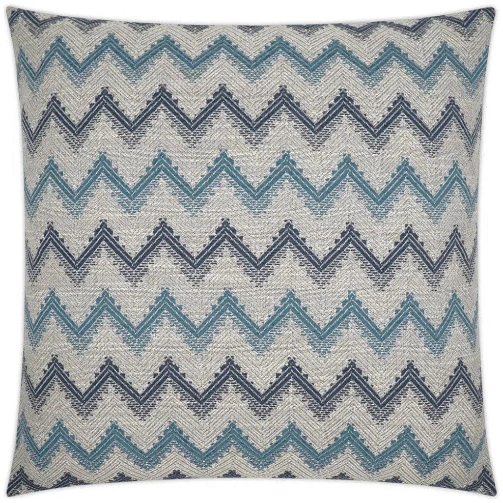Parquet Blue Chevron Blue Large Throw Pillow Insert