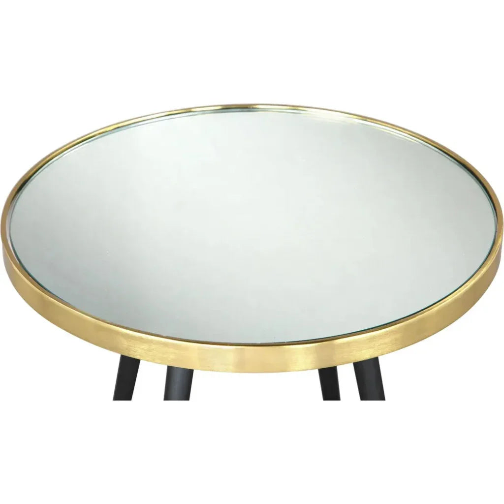 Particle Side Table Black & Gold