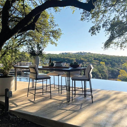 Patinero Charcoal Finish Patio Counter Chair