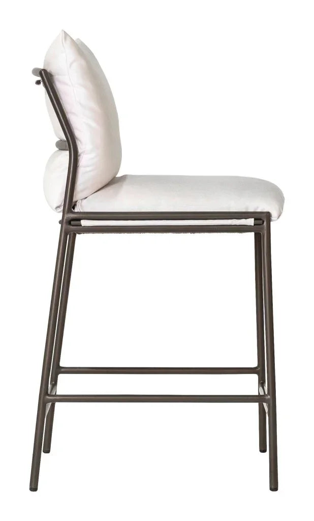 Patinero Charcoal Finish Patio Counter Chair