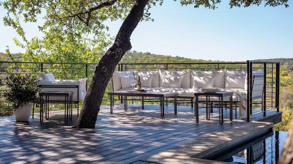 Patinero Charcoal Satin Finish Patio Side Table